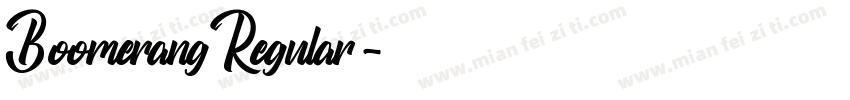 Boomerang Regular字体转换